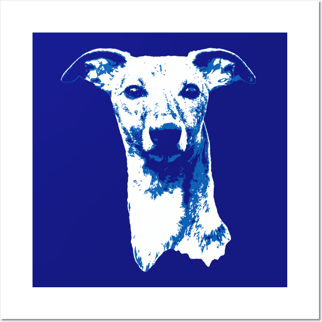 Blue Whippet Wall Art by childofthecorn